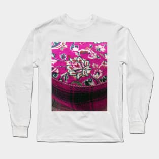 purple flower pattern, floral designs, minimal art, abstract art, floral pattern, antique rug photo , For custom orders please DM me. Long Sleeve T-Shirt